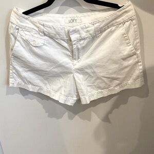 LOFT Women's Classic White Jean Shorts